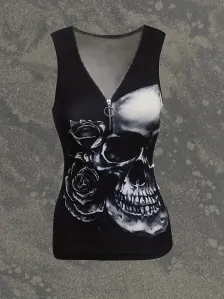 Tričko top Black Skull