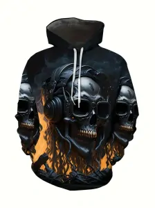 Mikina Skull Headphones