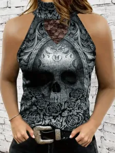 Tričko top Skull Roses