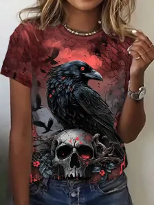 Tričko Skull Crow