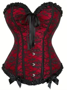 Korzet Bustier Red Black