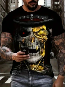 Tričko Skull Gentleman Machine