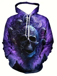 Mikina Purple Skull