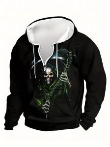 Mikina Death Skull Green