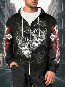 Mikina Black Skull Cross