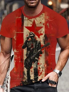 Tričko Rock Red Skull