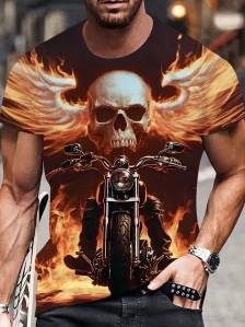 Tričko Skull Fire Rider
