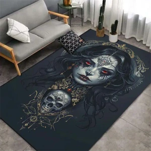 Koberec Gothic Skull Bride Rug