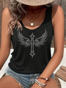Tričko Black Wings Cross