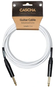 Cascha Advanced Line Guitar Cable White 3m