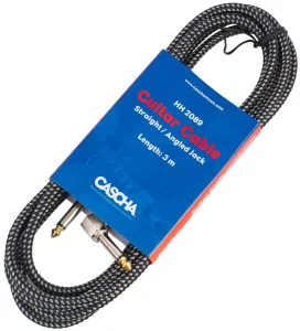 Cascha Guitar Cable 3 m Angled