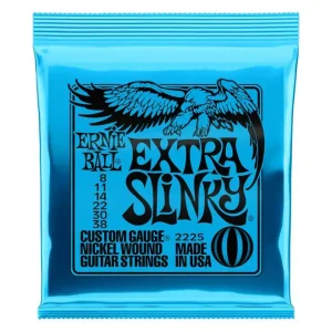2225 Ernie Ball Extra Slinky Nickel Wound Electric Guitar Strings .008 - .038 - struny na elektrickou kytaru