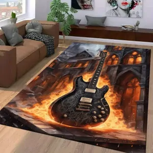 Koberec Guitar Flames