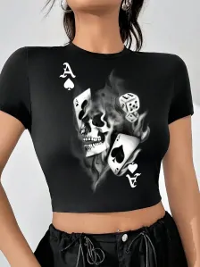 Tričko Skull Poker Damen