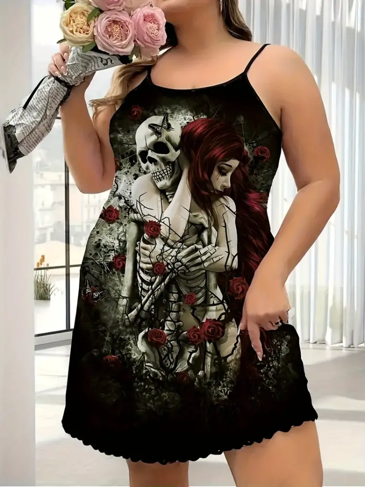 Šaty Skull Woman Rose