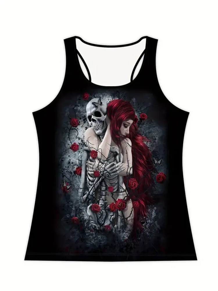 Tričko top Skull Love