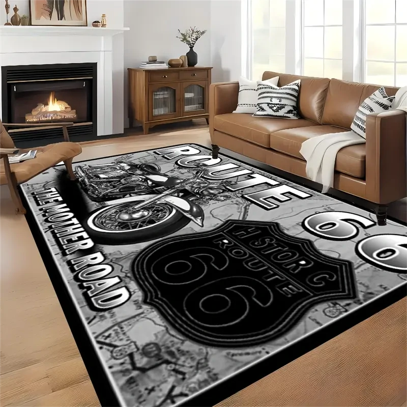 Koberec Route 66 Black White