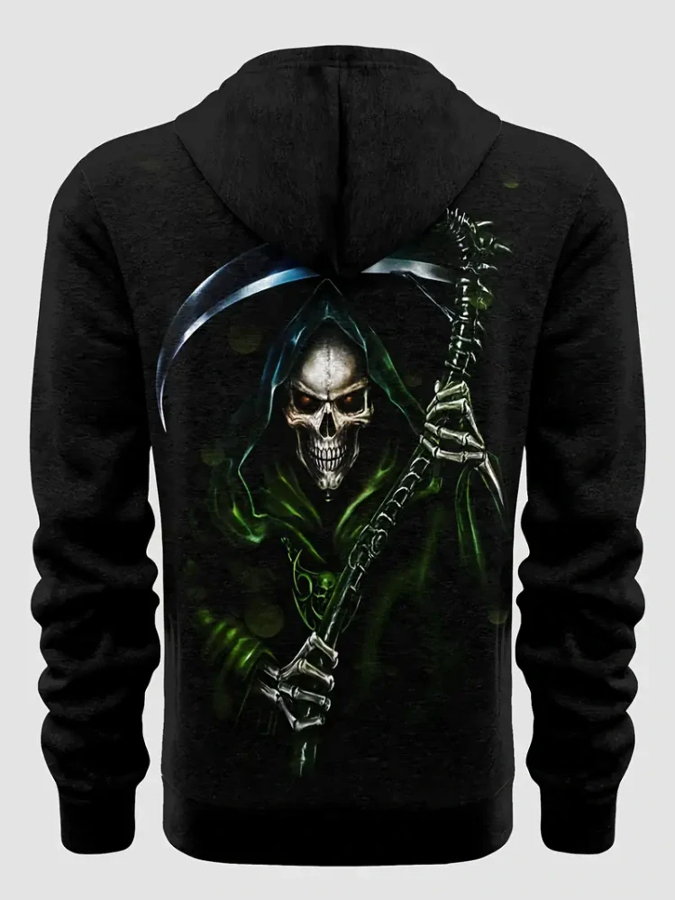 Mikina Death Skull Green