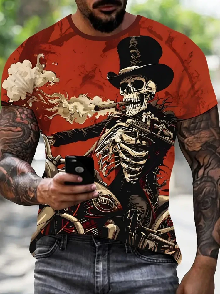 Tričko Skull Rider Gentleman
