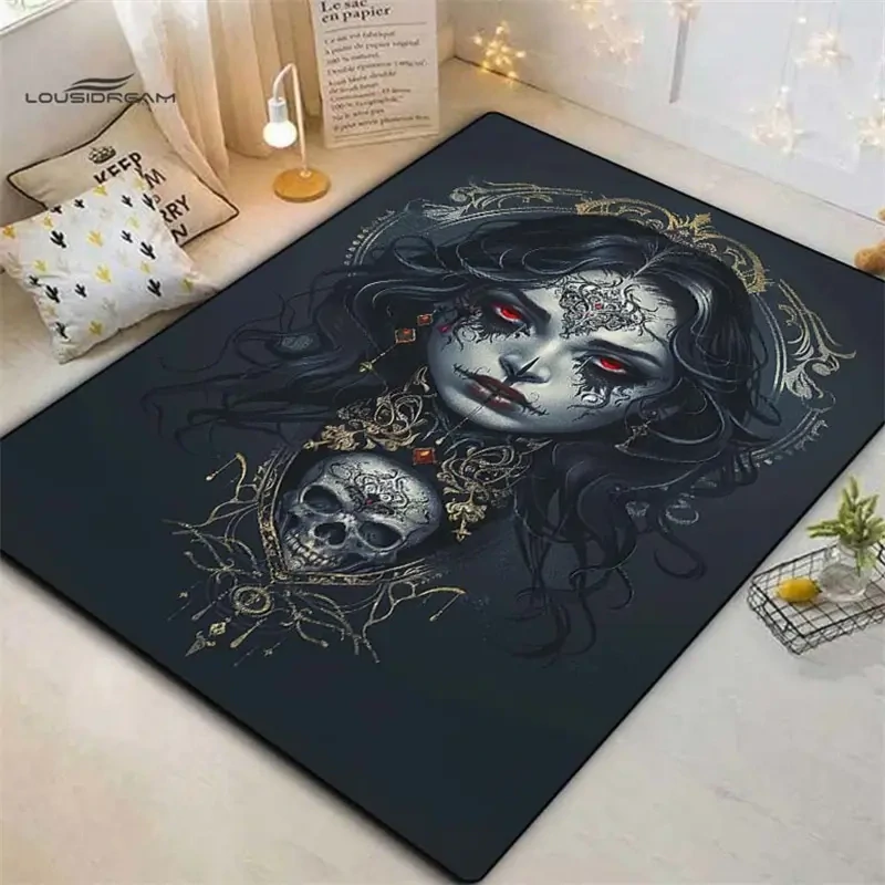 Koberec Gothic Skull Bride Rug
