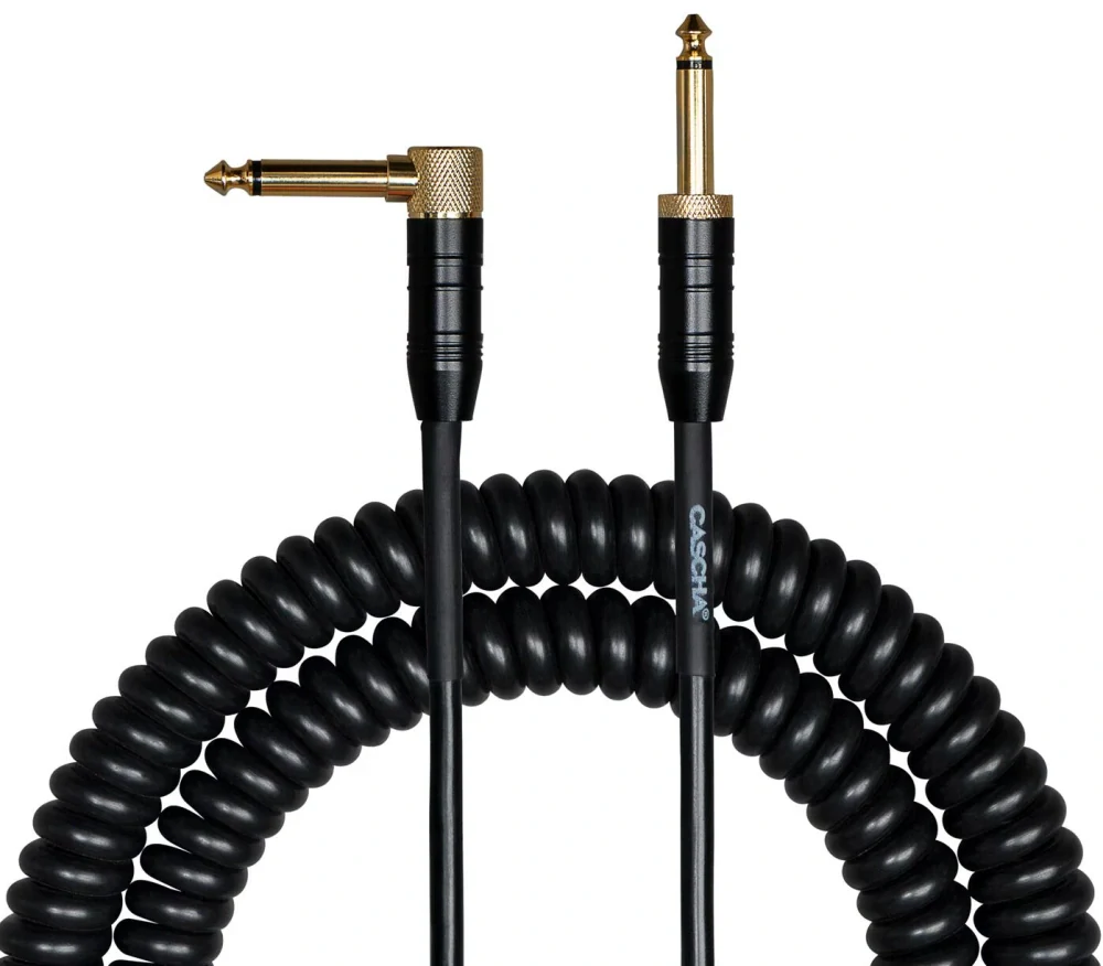 Cascha Advanced Line Guitar Cable Curly Black 6m