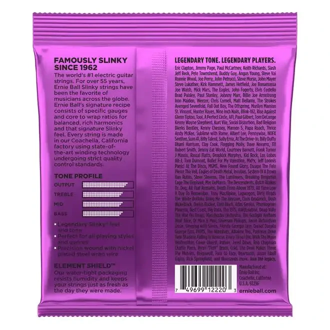 2220 Ernie Ball Power Slinky Nickel Wound Electric Guitar Strings .011 - .048 - struny na elektrickou kytaru
