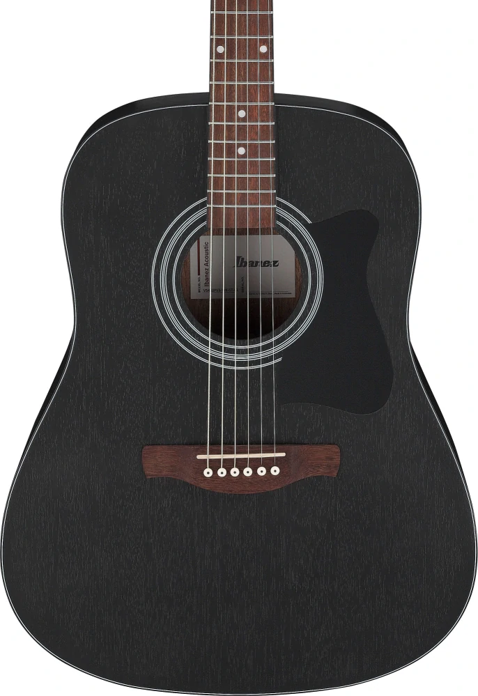 IBANEZ Jampack Acoustic Guitar Set 6-String - Weathered Black Open Pore + Gig Bag, Strap, Tuner & Picks