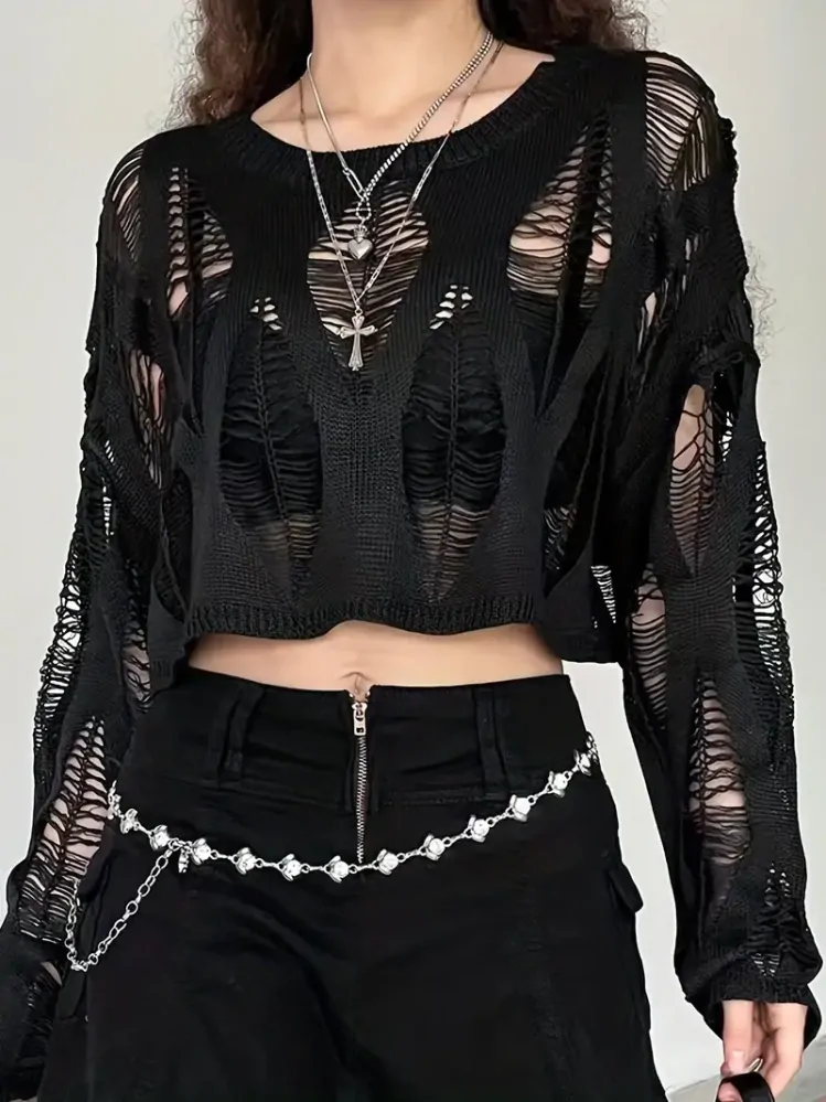 Svetr Cut Out Crop