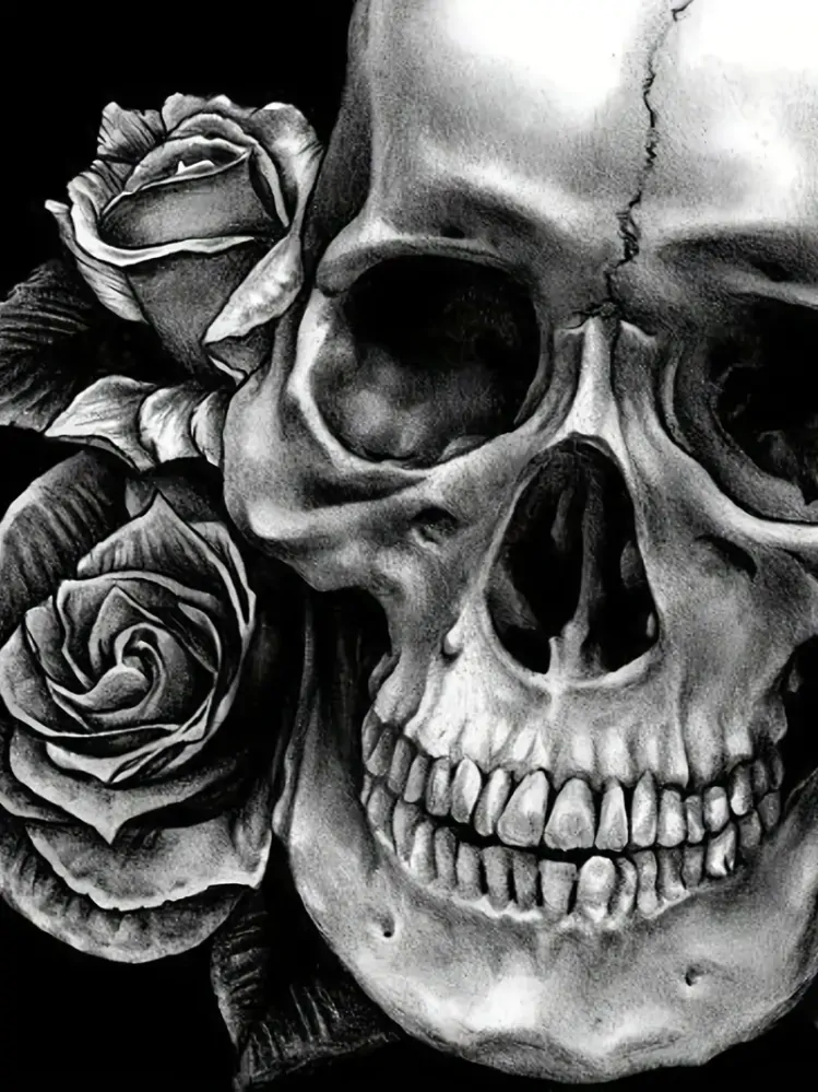 Tričko top Black Skull