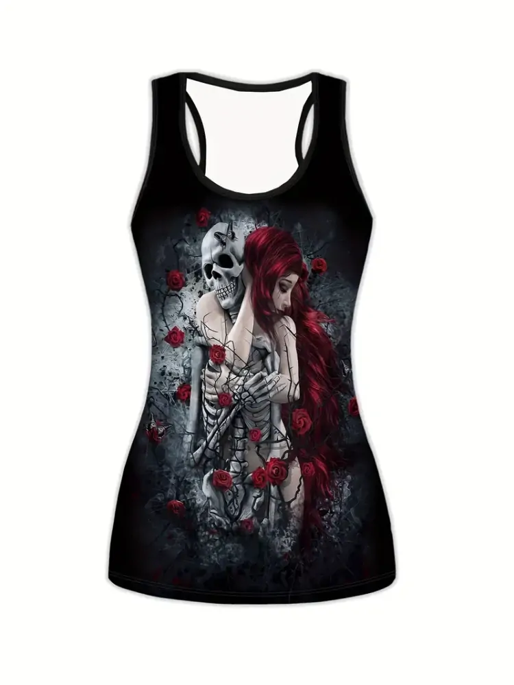 Tričko top Skull Love