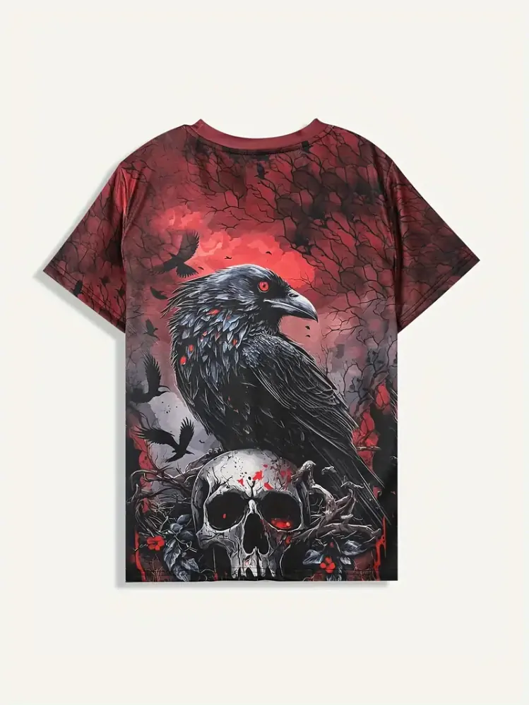 Tričko Skull Crow