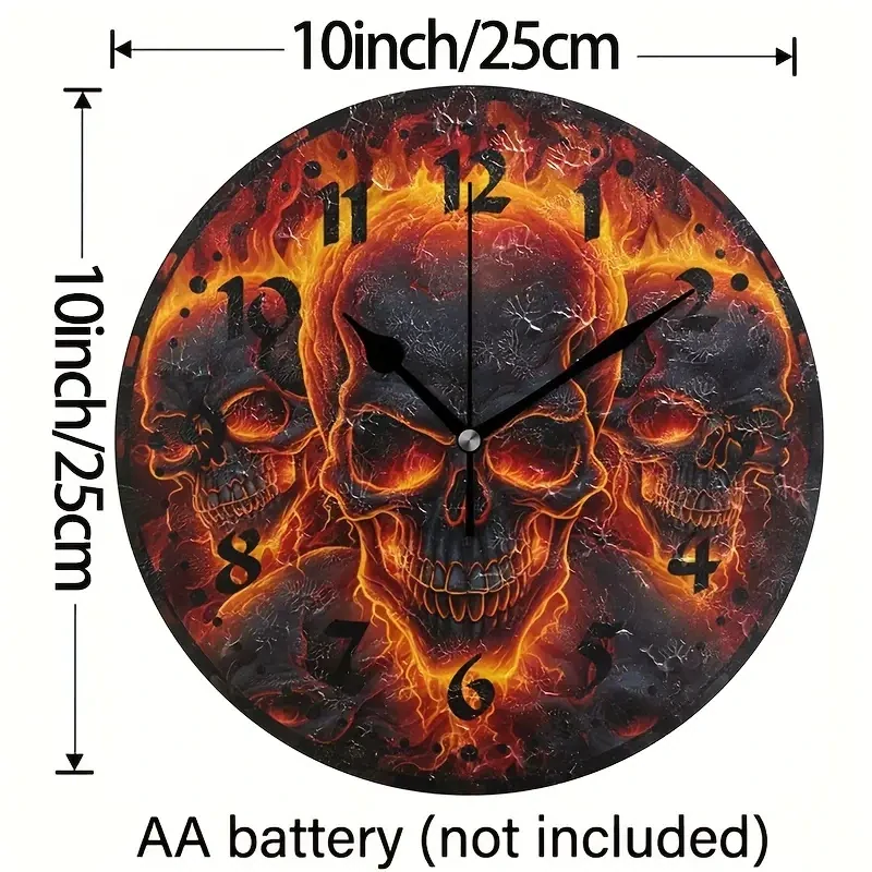 Hodiny Skull Fire