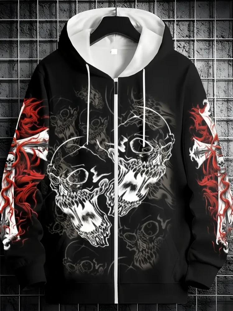 Mikina Black Skull Cross