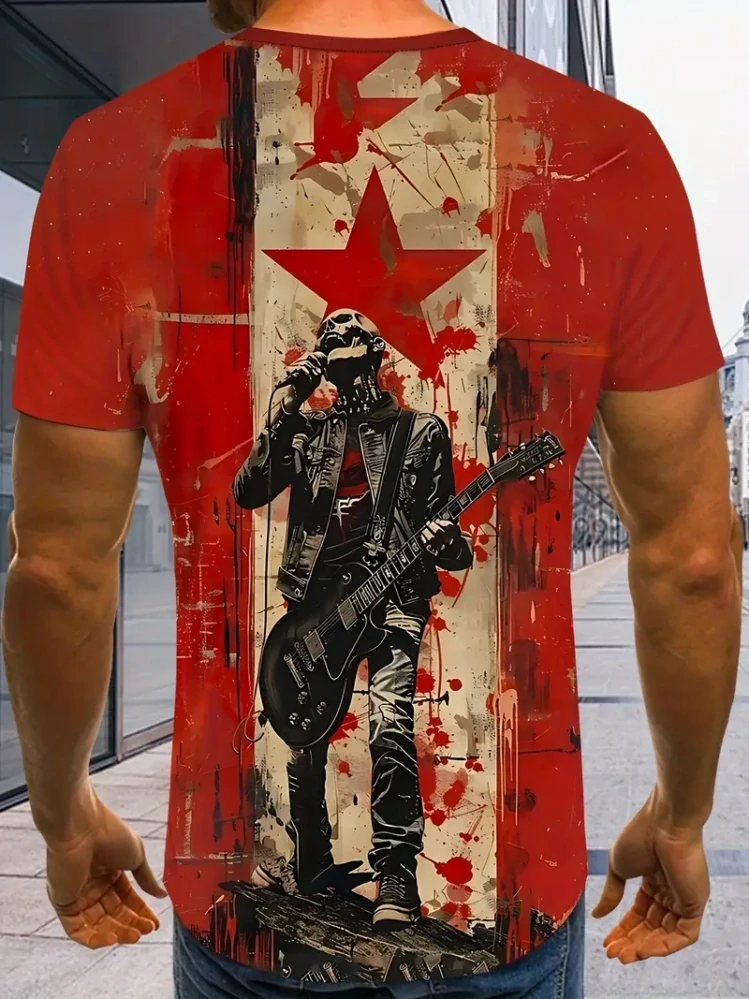 Tričko Rock Red Skull