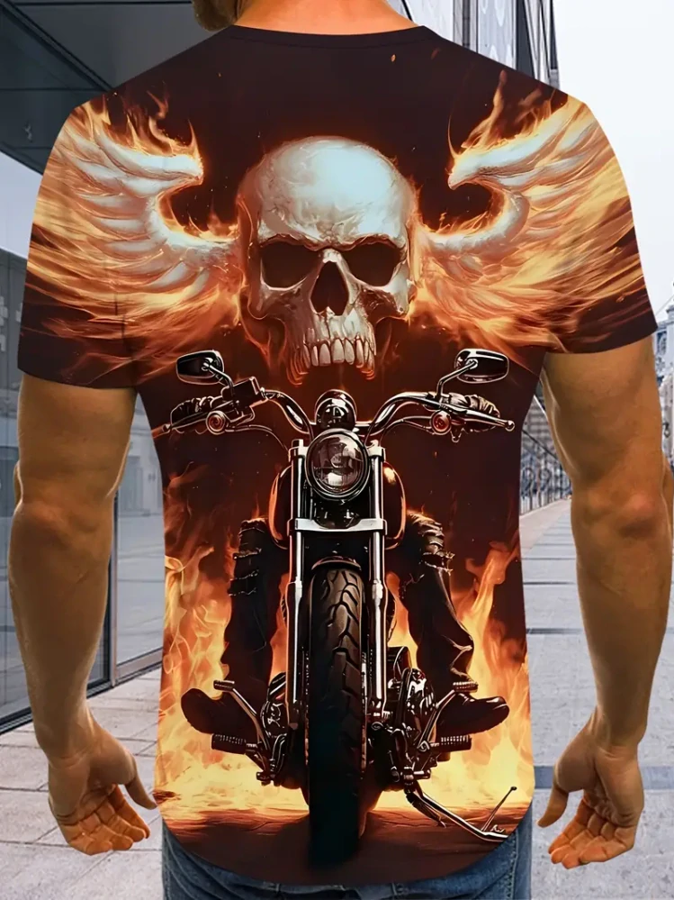 Tričko Skull Fire Rider