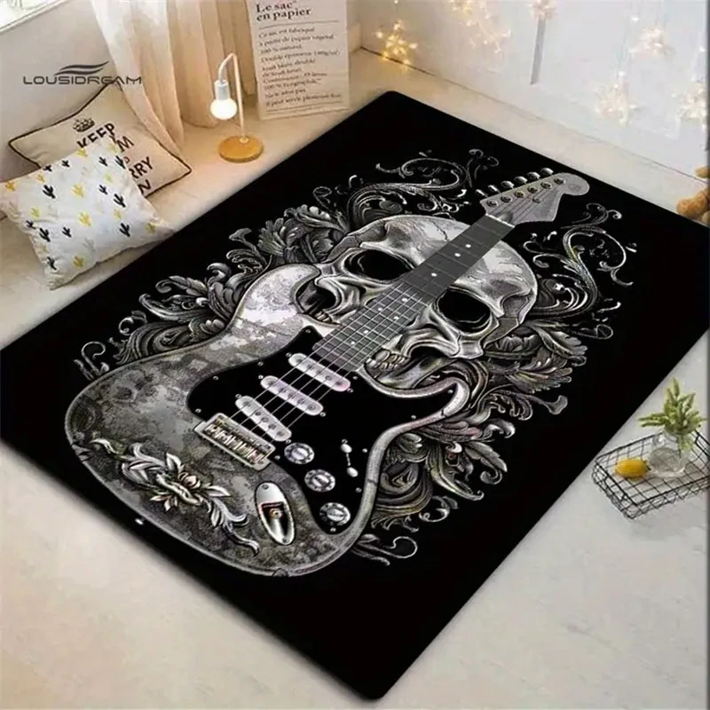 Koberec Guitar Black Skull
