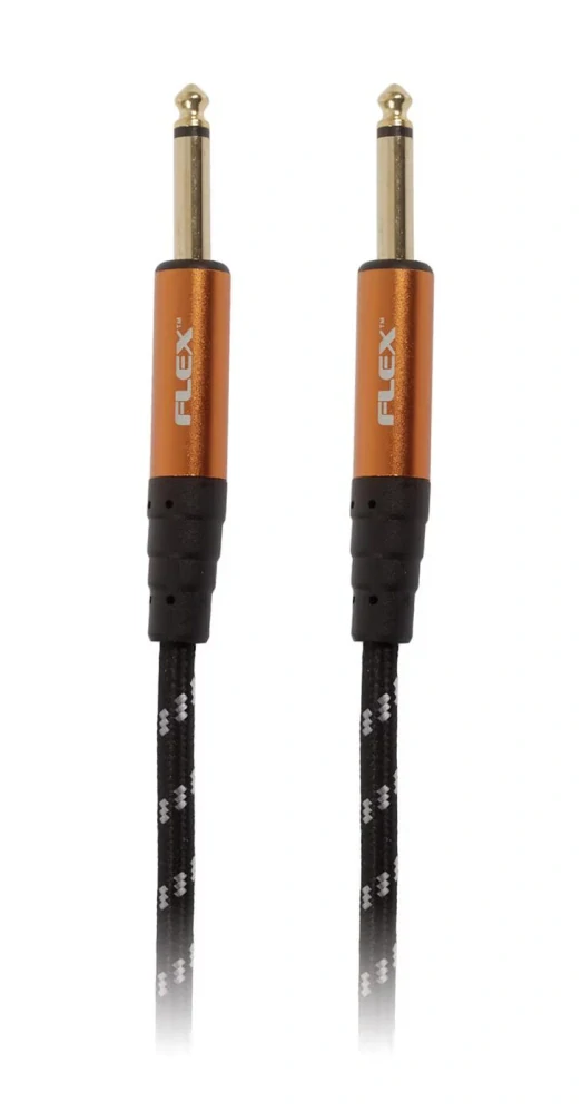 Tanglewood Braided Guitar Cable White/Black 6 m Straight