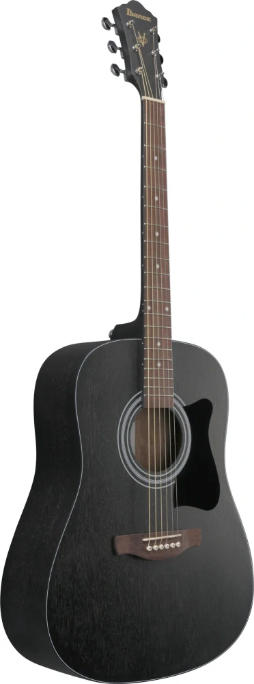 IBANEZ Jampack Acoustic Guitar Set 6-String - Weathered Black Open Pore + Gig Bag, Strap, Tuner & Picks