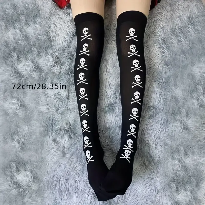 Punčochy Skull Black