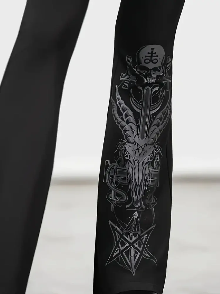 Kalhoty Ghotic Skull Demon
