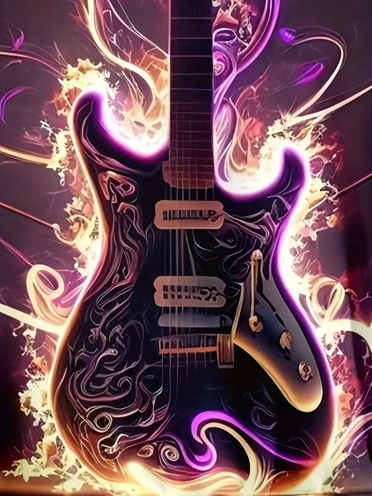 Mikina Guitar Purple