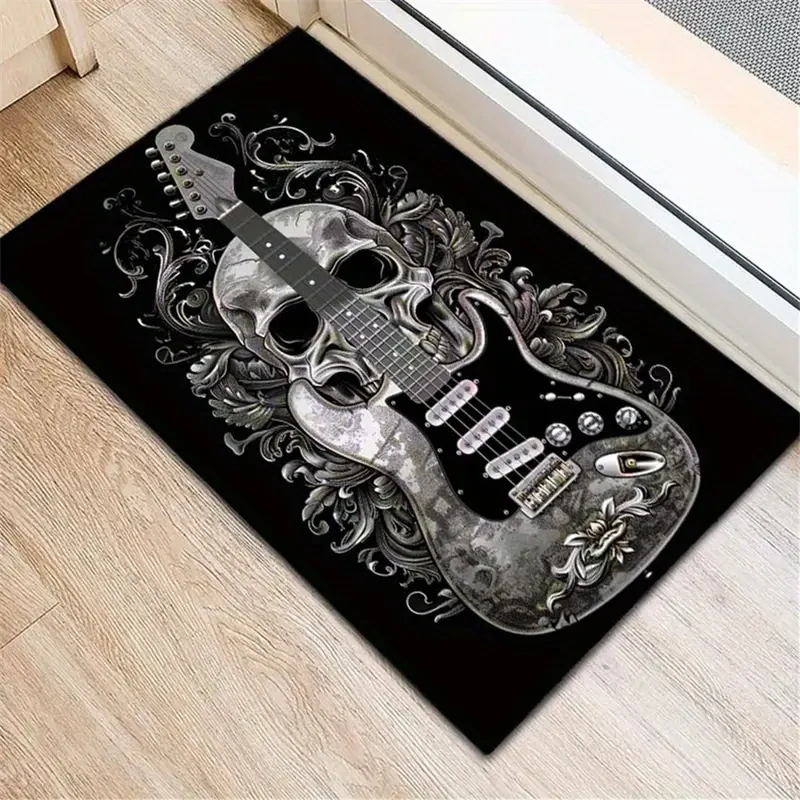 Koberec Guitar Black Skull