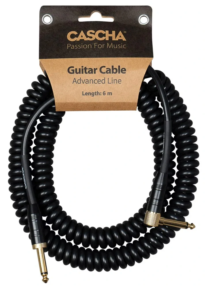 Cascha Advanced Line Guitar Cable Curly Black 6m