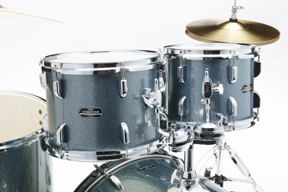 TAMA Stagestar Drum Set 5 pcs (22" BD) - Sea Blue Mist/Chrome HW + MEINL Cymbals BCS Cymbal Set