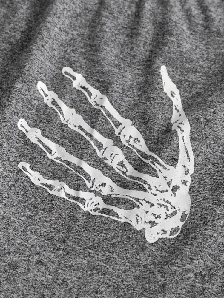 Šortky Skull Hand Print