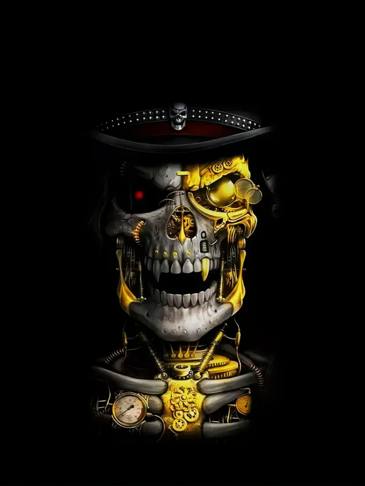 Tričko Skull Gentleman Machine