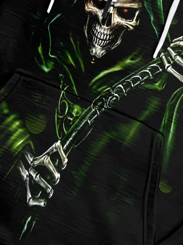 Mikina Death Skull Green