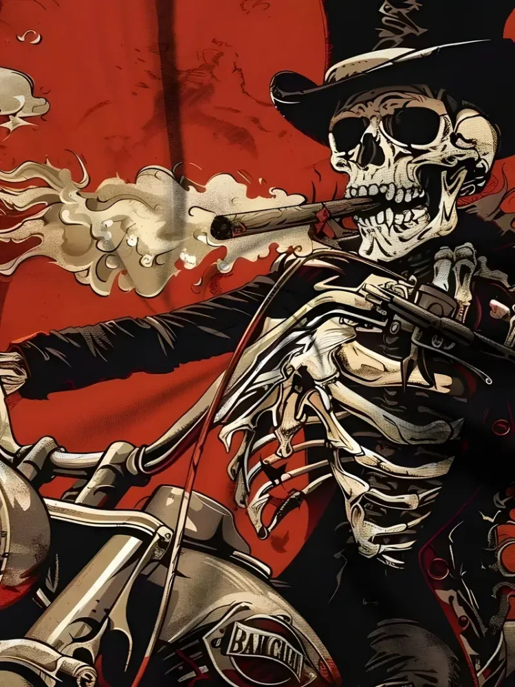 Tričko Skull Rider Gentleman