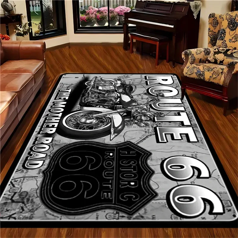 Koberec Route 66 Black White