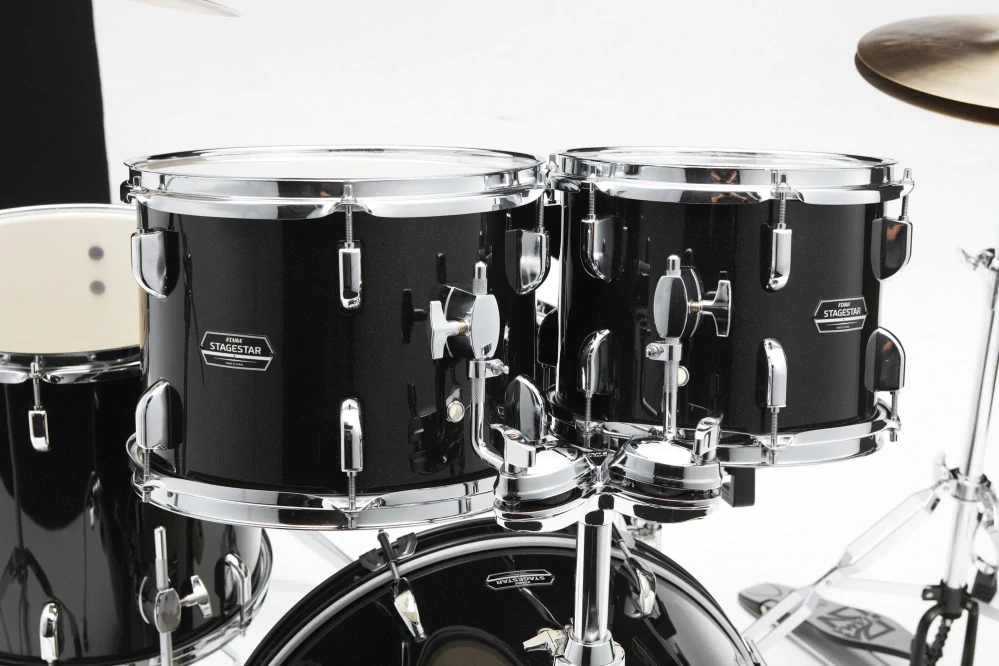 TAMA Stagestar Drum Set 5 pcs (20" BD) - Black Night Sparkle/Chrome HW + MEINL Cymbals BCS Cymbal Set